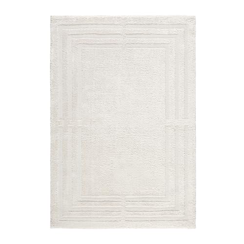 Tapete decorativo beige 144x108 cm estilo moderno miniatura 1