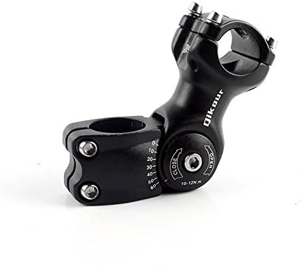 Sanzhi Bike Stem 25.4 90mm 0-60 Degree Adjustable MTB Riser Stem Short Handlebar Stem Mountain Bike Stem for Bicycle, MTB, Road Bike, Cycling, BMX (Only Fit 1"/25.4mm Handlebar)