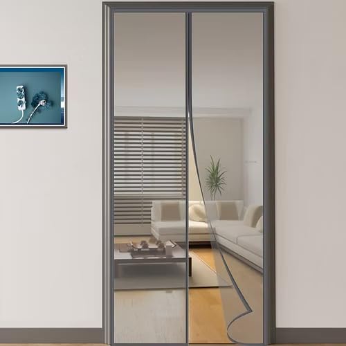 Magnetic Mosquito Net for Door | Premium Fly Screen Curtain with Magnet Closure | Easy Install Insect Protection Mesh for Home, Balcony & Bedroom - 200 cms X 70 cms, Brown-picture-11