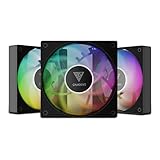 GAMDIAS 3 Pack ARGB & PWM 120mm Case Fan with 3 Reverse Blades, Daisy-Chain Connection, Closed-Loop Technology for Steady RPM RGB Case Fan, Low-Noise Operation (Up to 1600 RPM at 25dBA) Notus M1-1203