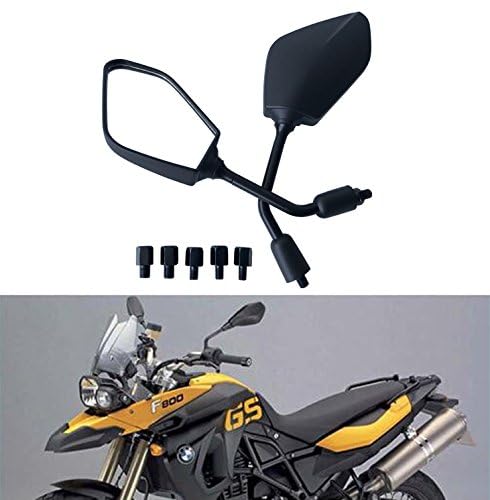 Motobiker 1Pair Heavy Duty Motorcycle Rear View Side Mirrors-8mm 10mm Clockwise Threaded Mounting Bolt-Fits Compatible with Kawasaki, Suzuki, Honda, Victory and More - Thumbnail 6