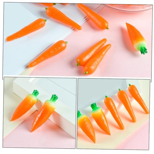 Hemoton 6pcs Mini Carrots Home Kitchen Fake Vegetables Simulated Small Carrots Fake Carrots Artificial Carrot Ornaments PVC Carrots Small Simulation Carrots Artificial Carrots Party Favor