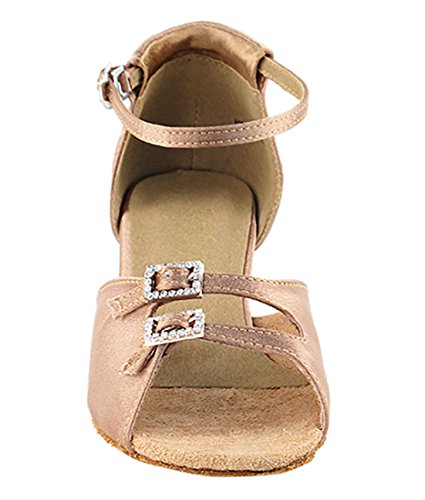 Very Fine Dance Shoes - Ladies Latin, Rhythm, Salsa Ballroom Dance Shoes - 1620-1.3-inch Heel and Foldable Brush Bundle3