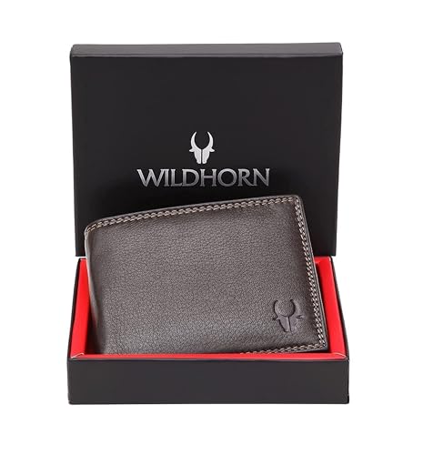 WildHorn Rfid Protected Leather Wallet For Men, Brown