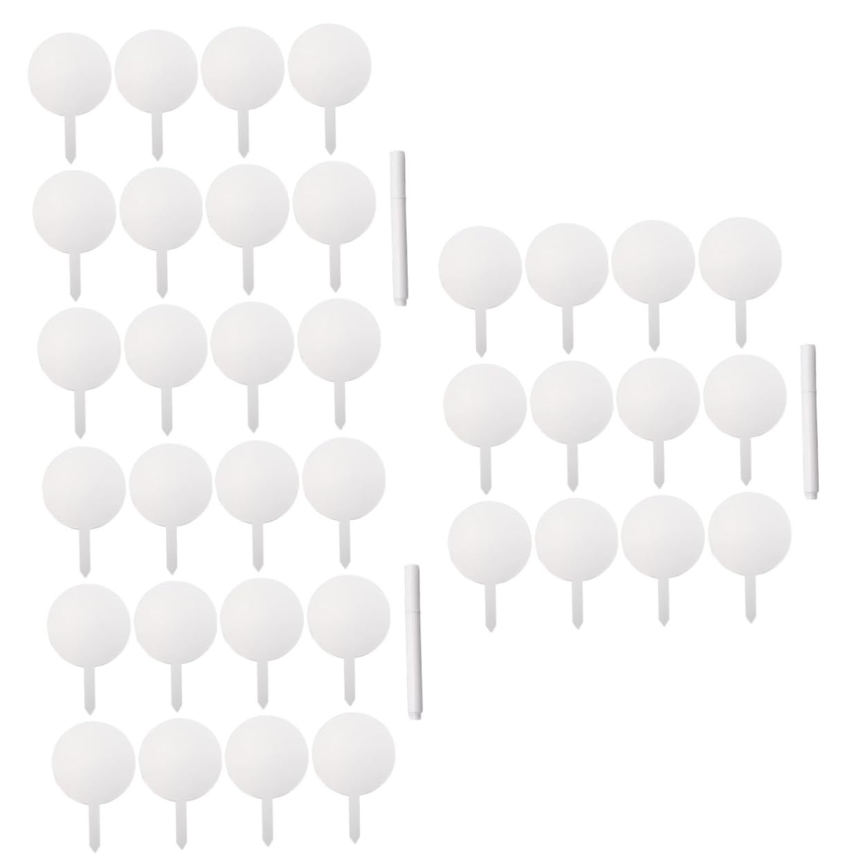 3 Sets Pflanzenetiketten Mit Stift Acryl-pflanzenmarkierungen Für Den Garten Leicht Zu Schreiben Und Zu Löschen 12 Stück * 3