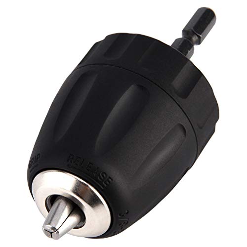 Broca para portabrocas autoajustable, portabrocas autoajustable 0,8 – 10 mm 3/8 – 24 UNF brocas para atornillador Drill Chuck Mandril de cierre rápido con vástago hexagonal