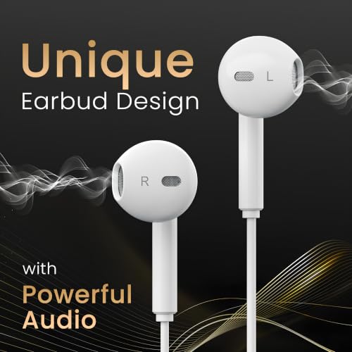 Image of C-SonyC TypeC Wired Earphone with Powerful HD Mic for Clear Sound, Deep Bass Sound, HD Calling, in-Line Volume Control & Noise Cancellation Compatible with only TypeC Jack in Mobiles- White