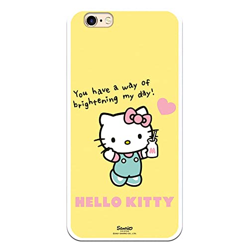 Personalaizer Originelle Schutzhülle, kompatibel mit iPhone 6 oder 6S mit einem Hello Kitty-Design, gelber Hintergrund Personalaizer Originelle Schutzhülle, kompatibel mit iPhone 6 oder 6S mit einem Hello Kitty-Design, gelber Hintergrund