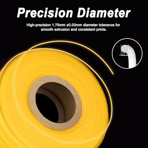 Image of Glow Yellow PLA Filament, 3D Printer Filament 1.75mm, 1KG | Glow in the Dark Yellow PLA Filament Offers High-brightness Luminescent Effects and Superior Toughness