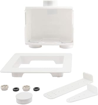 Eastman 1/2 Inch Universal Dual Drain Washing Machine Outlet Box, No Valve, 60251