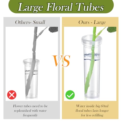 hushee 25 pcs 60ml 433 inch floral tubes for milkweed large flowers water tubes for milkweed cuttings flower floral arrangements butterfly habitat
