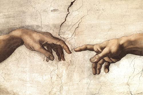 The Creation Of Adam Poster Michelangelo Prints Sistine Chapel Cool Wall Art Print Poster 16x24