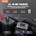 VEVOR Smart Battery Charger, 35-Amp, Lithium LiFePO4 Lead-Acid (AGM/Gel/SLA) Car Battery Charger with LCD Display, Trickle Charger Maintainer Desulfator for Boat Motorcycle Lawn Mower Deep Cycle