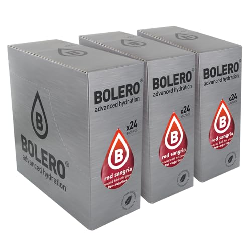 SET 72 BOLERO DA 9 GRAMMI RED SANGRIA Preparato istantaneo per Bevande con Stevia e Vitamina C e Senza Zucchero