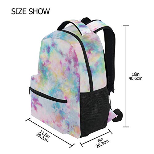Grand sac à dos voyage et école rose tie-dye pour ordinateur portable, style moderne et urbain - 7