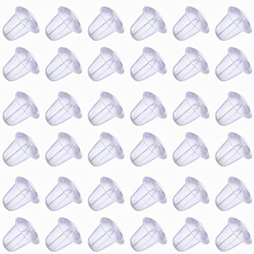 Siurnby Clear Earring Backs Safety Rubber Earring Back Pads, 500 Pieces in Package