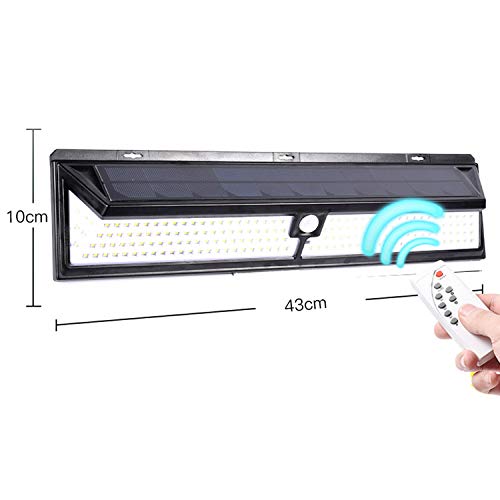 Preisvergleich Produktbild RAPLANC Solarleuchten Outdoor, 184LED Solarwand-Licht-Fernbedienung Wandleuchte Außen Starke Licht Illumination Sensor-Licht