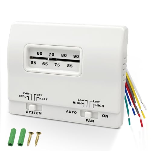 White 7330F3852 RV Thermostat for Coleman Mach RV Thermostat Heat-Cool 7330G3351 Air Conditioner Parts Single Stage Heating-Cooling Control