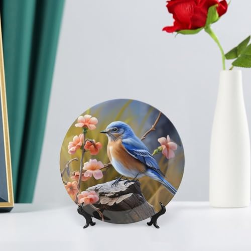 Plato decorativo Eastern Bluebird Bone China 6 pulgadas miniatura 6