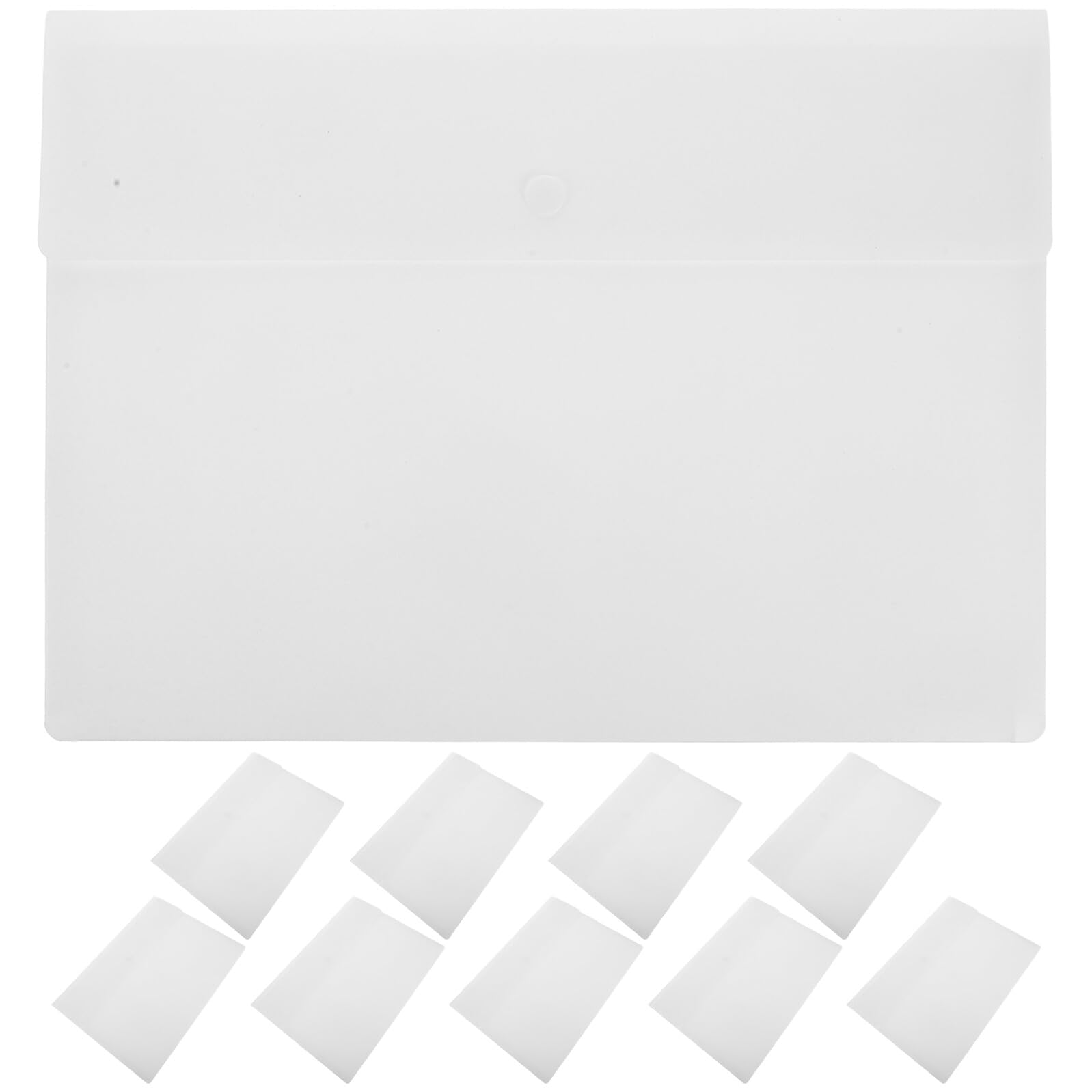 GALPADA Cartelle di Plastica A4 con Chiusura a Bottone Set da 10 Pezzi Portadocumenti Impermeabili Organizer per Ufficio e Scuola Cartelle Portadocumenti Resistenti in PP Spesso per
