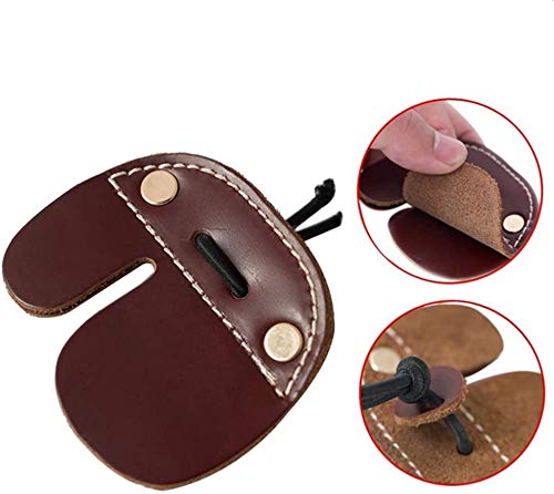 Namvo Lot De 2 Protège-Doigts En Cuir De Vache Pour Tir à L'Arc - Noir, Confort Et Protection