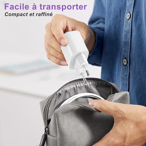 Chargeur iPhone rapide câble USB C type C compatible iPhone 14 13 12 Pro Max