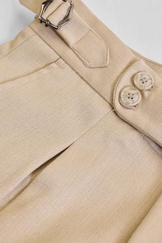 Image of SNITCH Beige Slim Fit Stretch Trousers