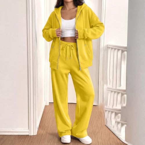 Sweat Suits for Womens 2 Piece Zip Up Hoodies Joggers Pants Sports Sweatset - image 2