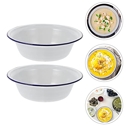 Tazón esmaltado blanco 14 cm Housoutil para cocina miniatura 6