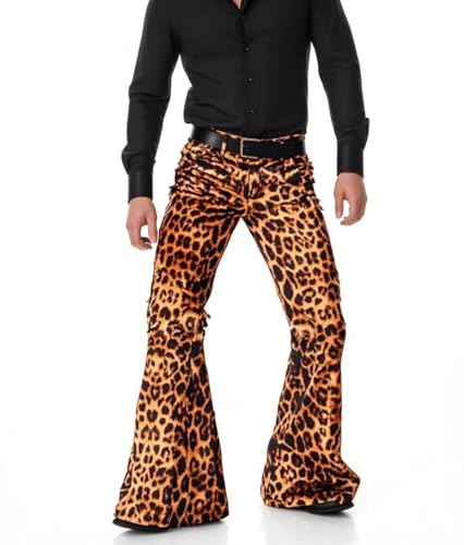 Image of Men's Velvet Relaxed Vintage 60s 70s Bell Bottom Stretch Fit Classic Comfort Flared Flares Retro Leg Disco Pants