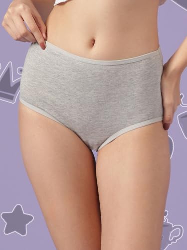 Image of Clovia Chuddy Buddies Cotton Printed Back Hipster Panties for Women Combo -Pack of 3- Multicolor