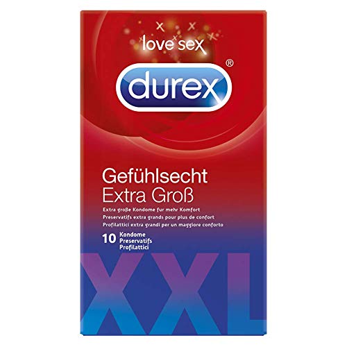 Preisvergleich Produktbild Durex Gefühlsecht Extra Groß Kondome, 10 Stück