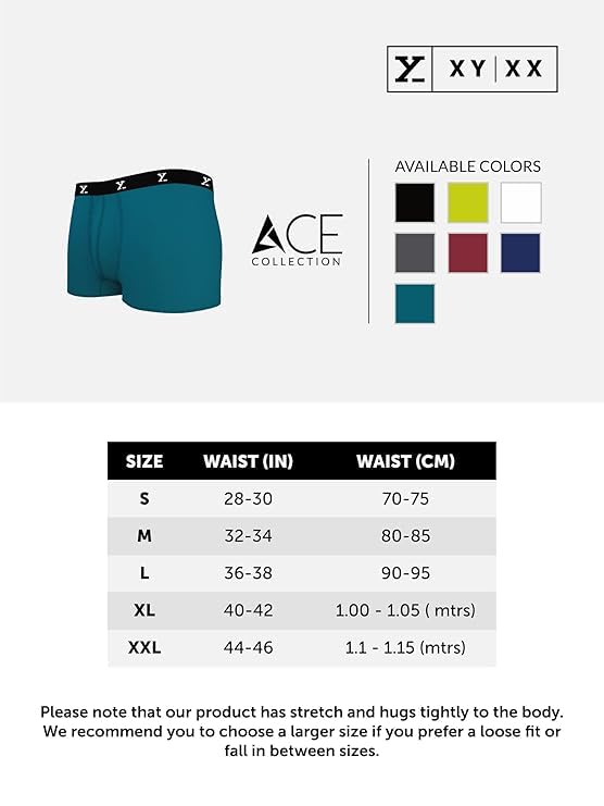 Image of XYXX Men's Micro Modal Trunks - Ace Underwear for Men Pack of 2 (XL; Rio Red+Grey)