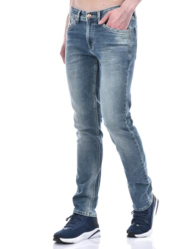 Image of Numero Uno Men's Light Blue Skinny-Fit Sustainable Jeans