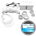 HYDROTOOLS By SWIMLINE 87625 Salt Water Chlorine Generator System For Pools Up To 25K Gallons, 13 Titanium Plates 1.6 Lbs CL Output, Universal Compatibility Easy Install Above & Inground Swimming Pool