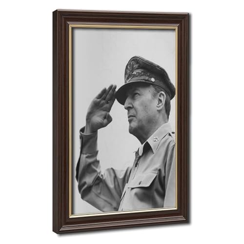 Portrait Douglas Macarthur impression sur toile 20x30 cm pour décoration de bureau