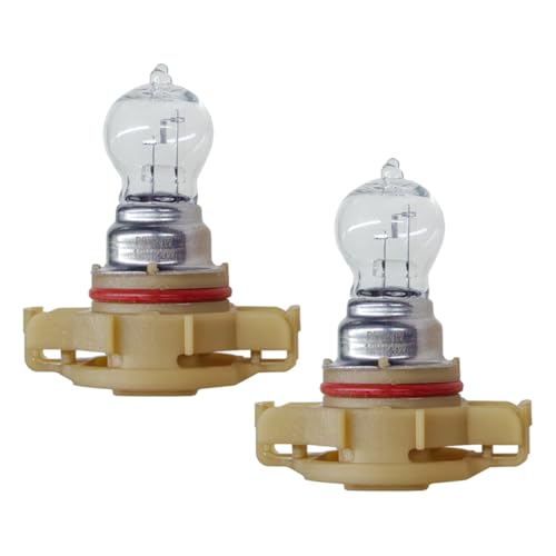 ZIMISI 2PCS Car Halogen Fog Light Bulb PSX24W Clear Light Source Quartz Glass Daytime Running Lights 12V 24W 3200-3500K Steering Brake Lights Auto Lighting Modification Accessory (PSX24W)