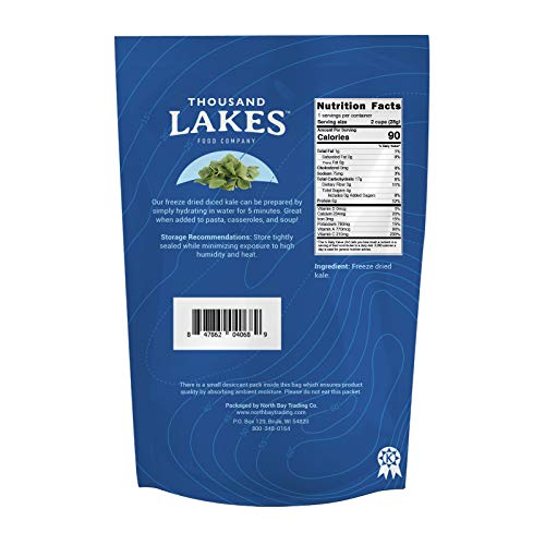 image for Thousand Lakes Freeze Dried Vegetables - Diced Kale 2-pack 1 ounce (2 