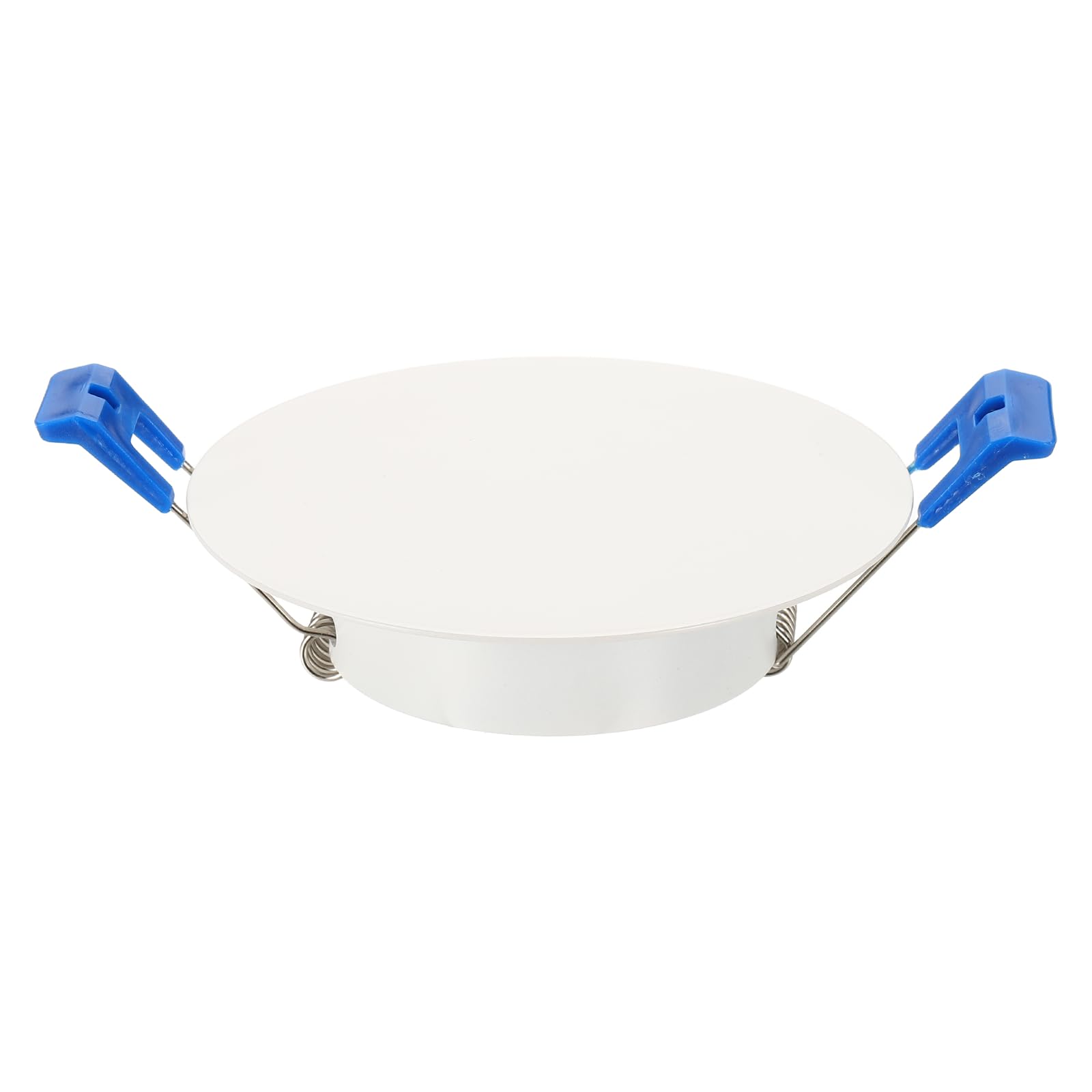 sourcing map 100mm/3.9" Round Ceiling Cover Plate, Downlight Hole Speaker Wall Hole Spring-Lock Decorative Steel Trim Cap Access Panel for 2.8-3.1" Ceiling or Drywall Openings, Matte White