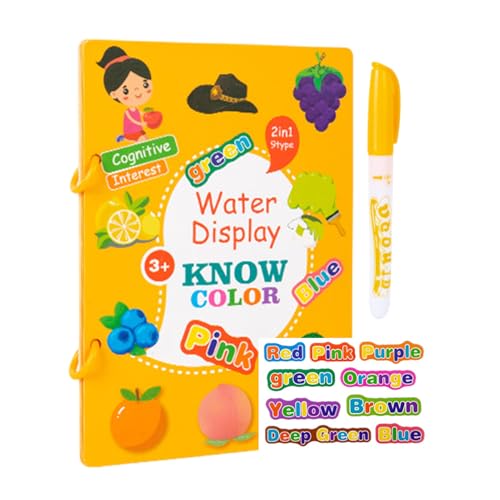 Livre De Gribouillage À L'Eau | Peinture Révélée à l'Eau Réutilisable pour Apprentissage Éducatif - Peinture et Activités Manuelles,Livres d'Activités Arts et Artisanat pour Garçons et Filles