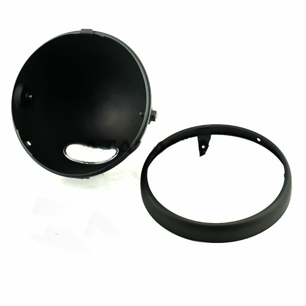 Headlights Schutzhülle 7 Zoll 7 "Universal Scheinwerfergehäuse Motorrad Scheinwerferabdeckung Montagehalterung Einstellbare Scheinwerferschale Leuchtturm Scheinwerfergitter(35-43mm)