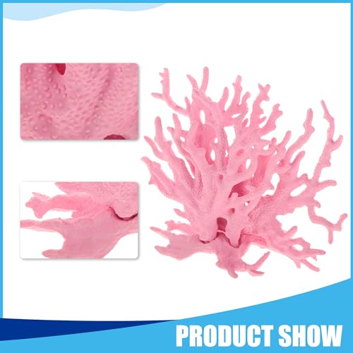 Image of Colorful Coral Reef Decor, Mini Faux Coral Decor for Aquarium Decorations,6.3x5.31inch (Pink)