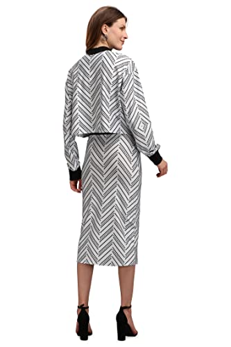 Image of PURVAJA Women's Midi Dress (Maxi-018-Dotted Line-M White M)