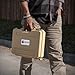 GRITR Hard Pistol Case w/Foam Padding - TSA Approved Protective Gun Case for Handguns - IP65 Compliant Shockproof Dustproof Firearm Storage Accessory, Tan