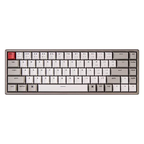 Keychron K6 65% CompactÂ 68-Keys Aluminum Frame Wireless Mechanical Keyboard for Mac, Bluetooth, Multitasking, Wired Gaming Keyboard for Windows Non-Backlit with Keychron Brown Switch