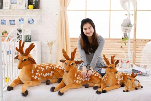 GudiWH Jouet en Peluche Sika cerf poupée décoration de la Maison poupée créative Sika cerf poupée Cadeau d’Anniversaire des Enfants Cadeau de Noël 90cm 1 – Image 3