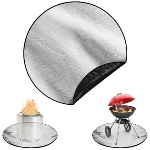 Apipi 3-Layer 39'' Fire Pit Mat for Deck Grass Patio - Thick Heat Resistant Fireproof Mat for Under Fire Pit, Fire Pit Pad for Solo Stove Bonfire Ranger Outdoor Grill BBQ Cover
