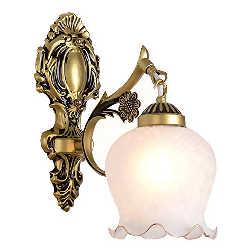 Preisvergleich Produktbild Wandlichter Eisen Wandleuchte europäische antike Wandleuchte, kreative Einzel- / Doppelschmiede Schlafzimmer Bedside Aisle Wohnzimmer Esszimmer Study Einfache dekorative Wand-Laterne ( Size : 1 head )