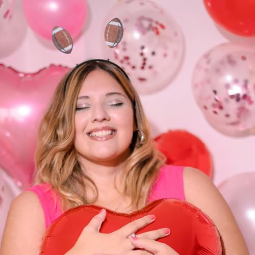 TOYANDONA 2pcs Football Head Boppers Sports Themed Headband Funny Rugby Headbands Sports Event Headwear Football Party Hair Football Game Cheering Props Hair Supplies3