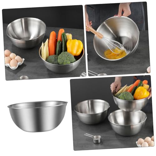 Tazón de acero inoxidable 24 cm para mezclar alimentos miniatura 3